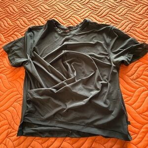 lululemon Crop Top Mesh Yoga Tee Sheer Short Sleeve